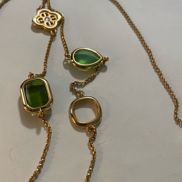 My Flat in London Gold Necklace with Multi-Colored Stones - Picture 10 of 11